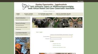 
                            1. SA Hunters Hunting Opportunities / SA Jagters Jagbestemmings