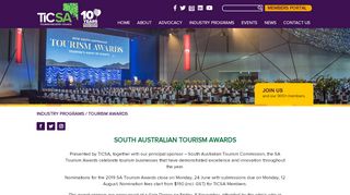 
                            3. SA Tourism Awards | Tourism Industry Council South Australia - TiCSA