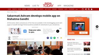 
                            9. Sabarmati Ashram develops mobile app on Mahatma Gandhi - India ...