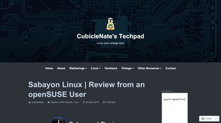 
                            9. Sabayon Linux | Review from an openSUSE User – CubicleNate ...