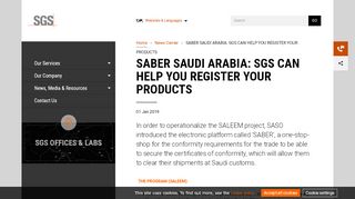 
                            5. SABER SAUDI ARABIA: SGS CAN HELP YOU REGISTER YOUR ...