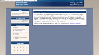 
                            7. Sabinal ISD - Policy On Line - Disclaimer - TASB