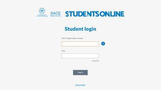 
                            8. SACE Board of SA - Students Online - Student log in