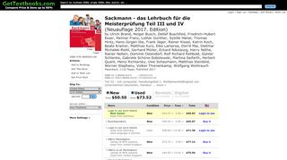 
                            6. Sackmann - das Lehrbuch für die Meisterprüfung Teil III und IV by ...