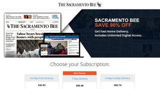 
                            7. Sacramento Bee Subscription Discount | Subscriber Services
