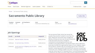 
                            7. Sacramento Public Library | CalOpps