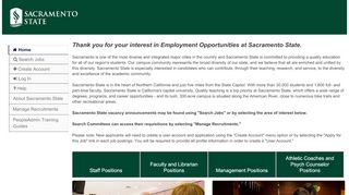 
                            5. Sacramento State Employment Opportunities - PeopleAdmin