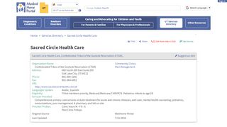 
                            5. Sacred Circle Health Care - Utah Medical Home Portal