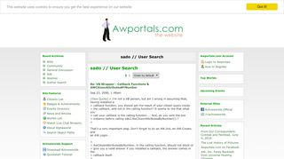 
                            4. sado // User Search - Awportals.com