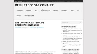 
                            6. SAE CONALEP, sistema de calificaciones 2019
