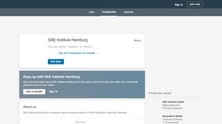 
                            8. SAE Institute Hamburg | LinkedIn