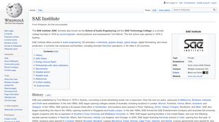 
                            10. SAE Institute - Wikipedia