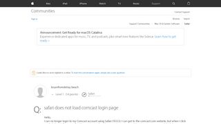 
                            8. safari does not load comcast login page - Apple Community