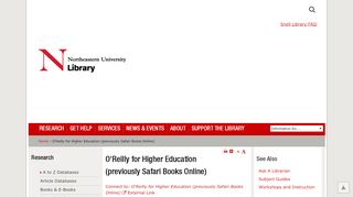
                            7. Safari Learning Platform (O'Reilly) | Northeastern University Libraries