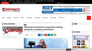 
                            7. Safaricom Investment Co-operative: Setting standards on matters ...