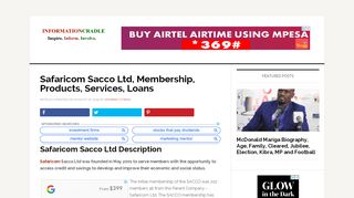 
                            7. Safaricom Sacco Ltd, Membership, Products, Services, Loans
