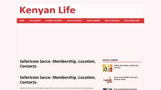 
                            6. Safaricom Sacco- Membership, Location, Contacts.