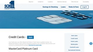 
                            3. Safe 1 Credit Union - Loans - Credit Cards