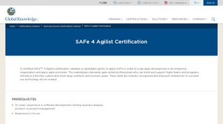 
                            6. SAFe 4 Agilist Certification - Global Knowledge