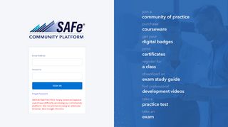 
                            1. SAFe Community Platform - Scaled Agile Community