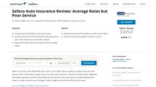 
                            4. Safeco Auto Insurance Review: Average Rates but Poor ...