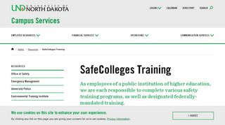 
                            8. SafeColleges Training | University of North Dakota