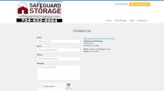 
                            8. SafeGuard Storage: Contact Us