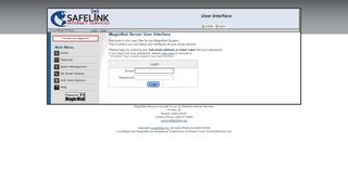
                            1. Safelink Internet - Magic Mail Server: Login Page