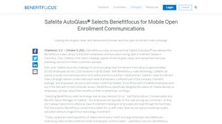 
                            9. Safelite AutoGlass® Selects Benefitfocus for Mobile Open Enrollment ...