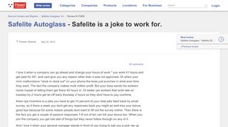 
                            8. Safelite is a joke to work for. Aug 05, 2019 ... - Safelite Autoglass