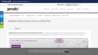 
                            1. SafeNet Authentication Service (SAS) PCE | Authentication as a Service