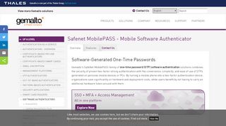 
                            2. Safenet MobilePASS - Mobile Software Authenticator - Gemalto