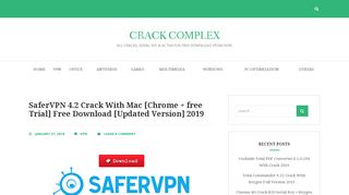
                            9. SaferVPN 4.1.6 Crack With Keygen (Latest) 2018 …
