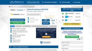 
                            6. SafeSoft Solutions Reviews: Overview, Pricing and Features