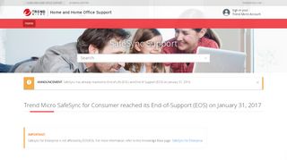 
                            6. SafeSync Support - Welcome to Support - Home and Home Office ...