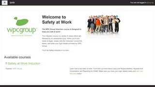 
                            3. Safety at Work: Login to the site - WPC Group