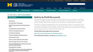 
                            8. Safety in Field Research | U-M LSA Earth and Environmental Sciences