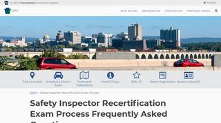 
                            3. Safety Inspector Recertification Exam Process - DMV.PA.gov