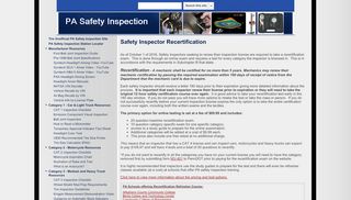 
                            2. Safety Inspector Recertification - PA Safety Inspection - Google Sites