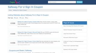 
                            2. Safeway For U Sign In Coupon - couponlx.com