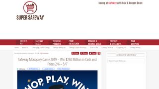 
                            11. Safeway Monopoly Game Shop Play Win - supersafeway.com