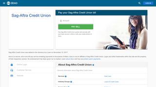 
                            3. Sag-Aftra Credit Union: Login, Bill Pay, Customer …