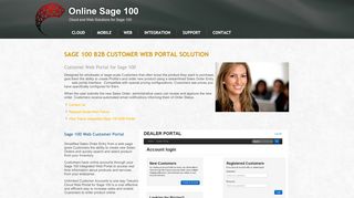 
                            2. Sage 100 B2B Customer Portal