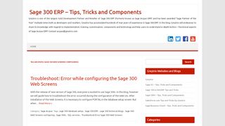 
                            3. Sage 300 Web Screens configuring – Sage 300 ERP – Tips, Tricks ...