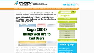 
                            6. Sage 300 Web UI's - Basics installation guidelines : Tandem ...