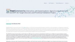 
                            7. Sage Bionetworks launches interactive, web-based explorer ...