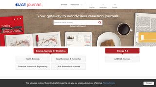 
                            10. SAGE Journals: Your gateway to world-class research journals