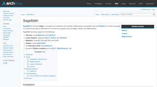 
                            6. SageMath - ArchWiki