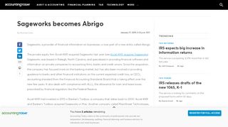 
                            9. Sageworks becomes Abrigo | Accounting Today