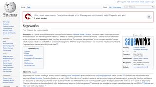 
                            6. Sageworks - Wikipedia